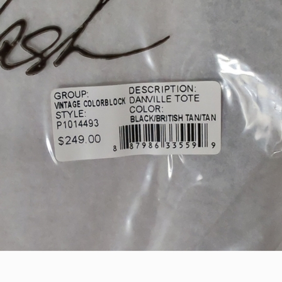 NWT BEAUTIFUL ❤️ PATRICIA NASH DANVILLE LEATHER COLOR BLOCK TOTE PURSE - Picture 9 of 9